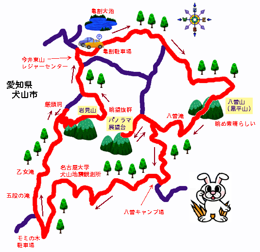 八曽山地図