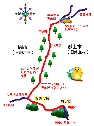瓢ガ岳地図